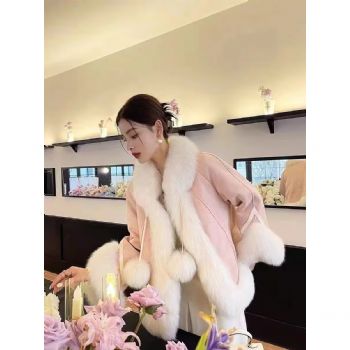 YOCEY設(shè)計(jì)師款皮毛一體外套